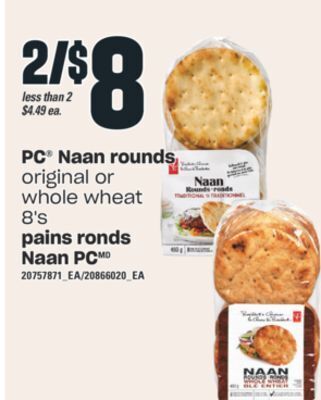 Valu-mart Pains ronds naan pc, 8's offer
