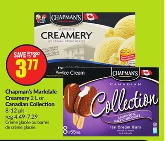 Chalo FreshCo Chapman's markdale creamery 2 l or canadian collection 8-12 pk offer