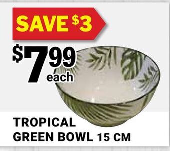 M & M Food Market Tropical green bowl 15 cm offer