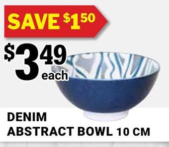 M & M Food Market Denim abstract bowl 10 cm offer
