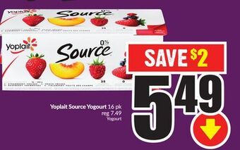 Chalo FreshCo Yoplait source yogourt 16 pk offer