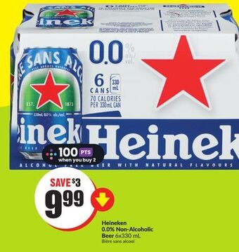 Chalo FreshCo Heineken 0.0% non-alcoholic beer 6x330 ml offer
