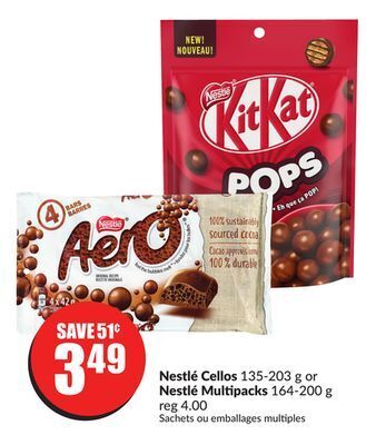 Chalo FreshCo Nestlé cellos 135-203 g or nestlé multipacks 164-200 g offer