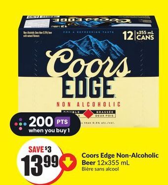Chalo FreshCo Coors edge non-alcoholic beer 12x355 ml offer