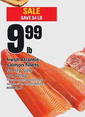 Zehrs Markets Fresh atlantic salmon fillets offer