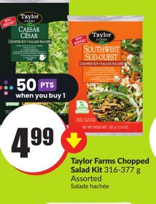 Chalo FreshCo Taylor farms chopped salad kit 316-377 g assorted offer