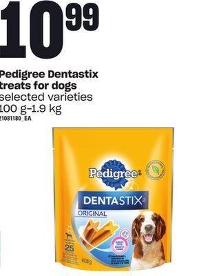 Zehrs Markets Pedigree dentastix treats for dogs, 100 g-1.9 kg offer