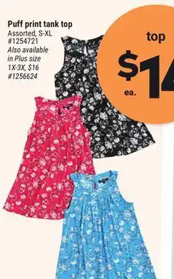 Giant Tiger Lily morgan puff print tank top offer