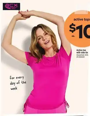Giant Tiger Acx active tee with side tie offer
