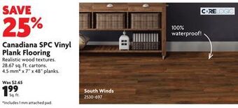 Home Hardware Canadiana spc vinyl plank flooring offer