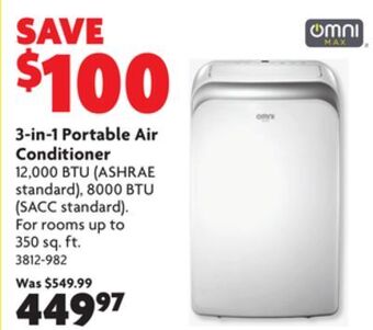 Home Hardware 3-in-1 portable air conditioner offer