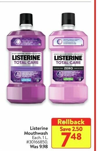Walmart Listerine Mouthwash offer