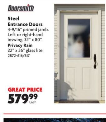 Home Hardware Steel entrance doors offer