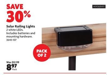 Home Hardware Solar railing lights offer