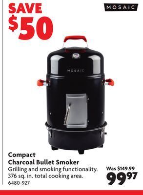 Home Hardware Compact charcoal bullet smoker offer