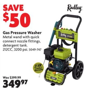 Home Hardware Gas pressure washer offer