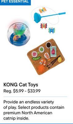 Petvalu Kong cat toys offer