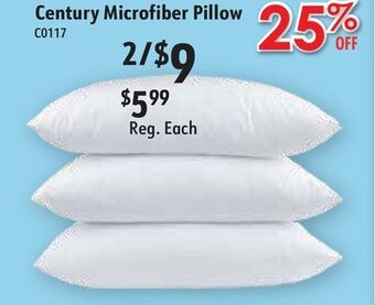 Oxford Mills Century microfiber pillow offer
