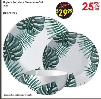 12 piece porcelain dinnerware set