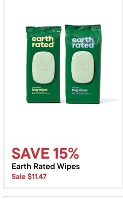 Petvalu Earth rated wipes offer