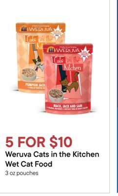 Petvalu Weruva cats in the kitchen wet cat food offer