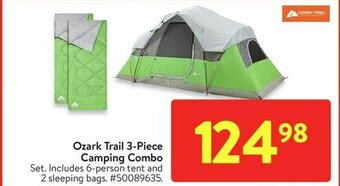 Walmart Ozark Trail 3-Piece Camping Combo offer