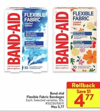 Walmart Band-Aid Flexible Fabric Bandages offer