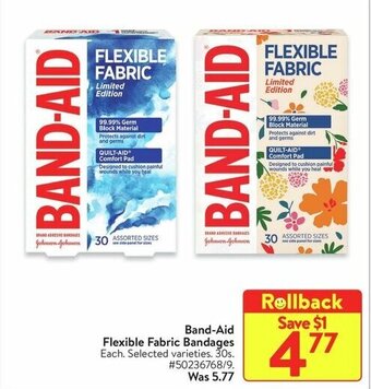 Walmart Band-Aid Flexible Fabric Bandages offer