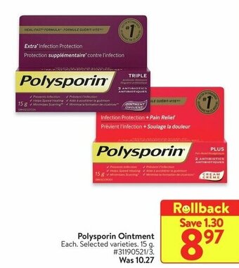 Walmart Polysporin Ointment offer