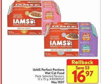 Walmart IAMS Perfect Portions Wet Cat Food offer