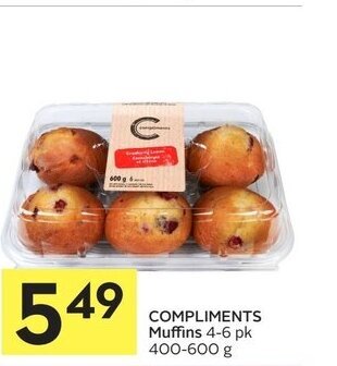 Foodland Compliments muffins offer