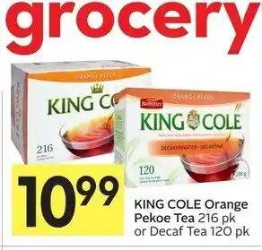 Foodland King cole orange pekoe tea offer