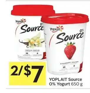 Foodland Yoplait source 0% yogurt offer