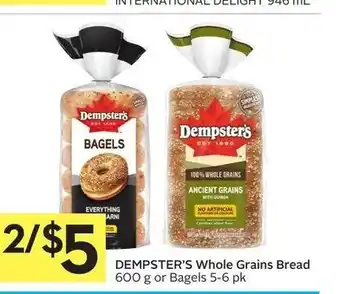 Foodland Dempster's whole grains bread offer