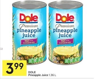Foodland Dole pineapple juice offer