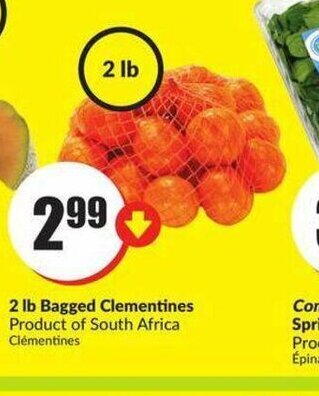 FreshCo 2 lb bagged clementines offer