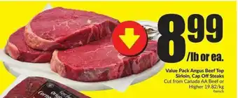 FreshCo Value pack angus beef top sirloin offer