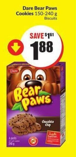 FreshCo Dare bear paws cookies offer