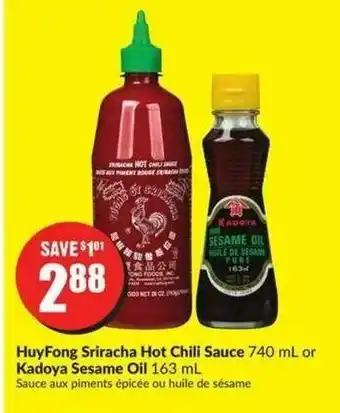 FreshCo Huyfong sriracha hot chili sauce offer