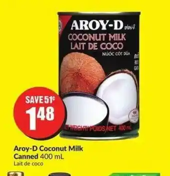 FreshCo Aroy-d coconut milk canned offer