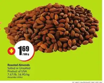 FreshCo Roasted almonds offer