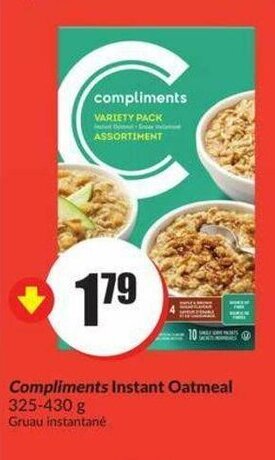 FreshCo Compliments instant oatmeal offer