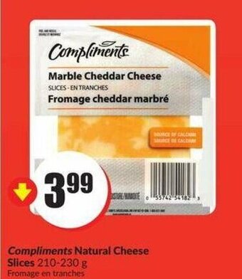 FreshCo Compliments natural cheese slices offer