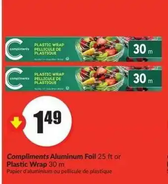 FreshCo Compliments aluminum foil plastic wrap offer
