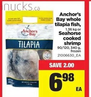 Real Canadian Superstore Anchor's bay whole tilapia fish offer