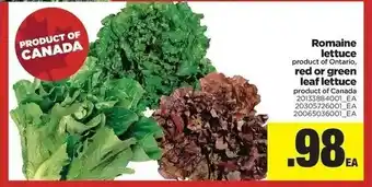 Real Canadian Superstore Romaine lettuce offer