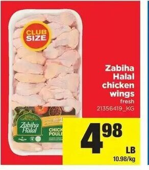 Real Canadian Superstore Zabiha Halal chicken wings offer
