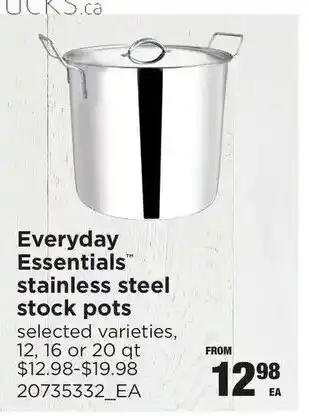Real Canadian Superstore Stainless steel stock pots offer