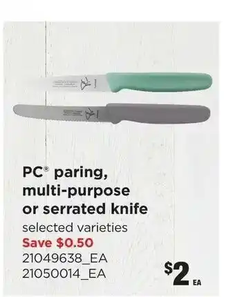 Real Canadian Superstore Multi-purpose or serrated knife offer