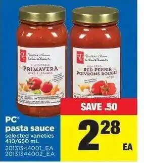 Real Canadian Superstore Pasta sauce offer